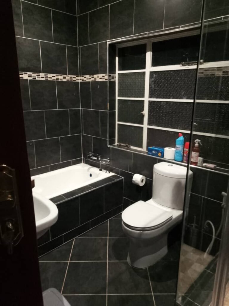 Modern and clean private bathroom in our guest house in Masvingo accommodations.