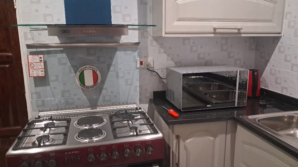 Fully equipped self-catering kitchen facilities at our guest house in Masvingo.